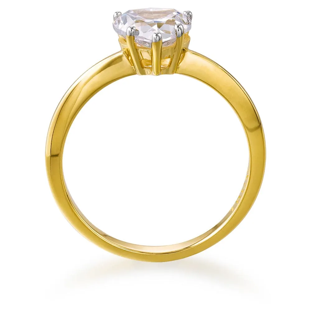 1 ct. Heart Solitaire Ring