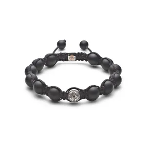 10mm Braided 18K Rosegold Bracelet w. Diamond