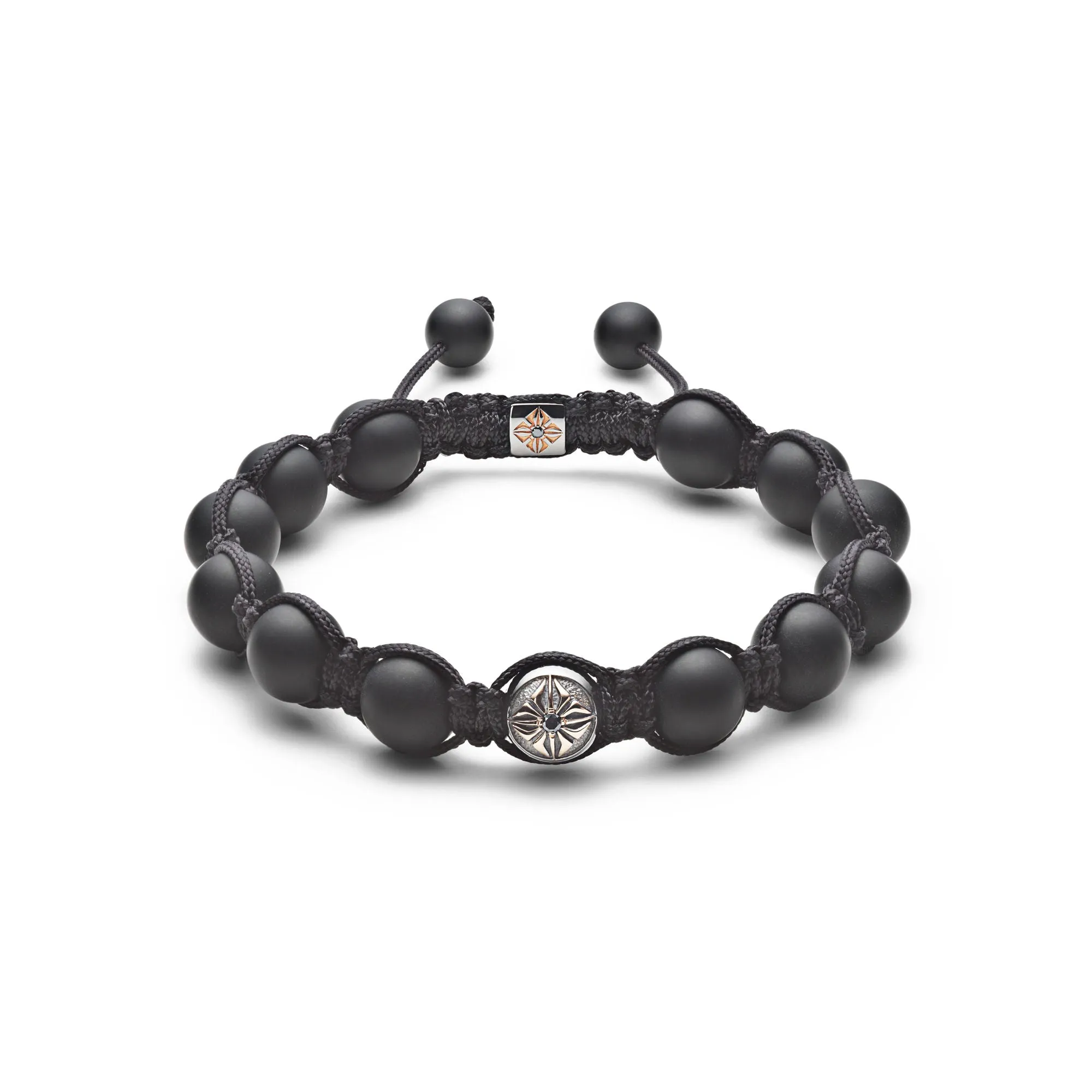 10mm Braided 18K Rosegold Bracelet w. Diamond