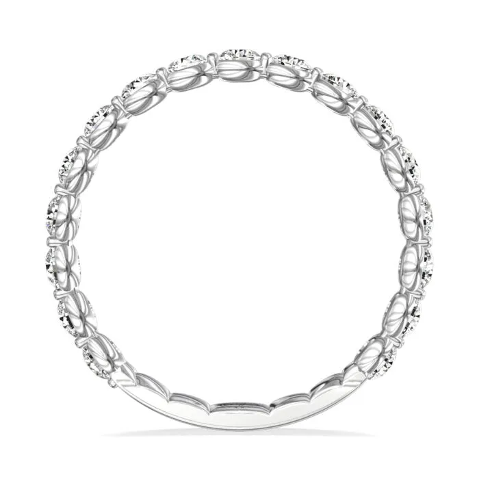 14K White Gold "My Caroline" 3/4cttw Diamond Band