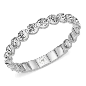 14K White Gold "My Caroline" 3/4cttw Diamond Band