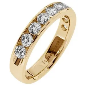 14K Yellow Gold Channel Band