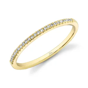 14K Yellow Gold Diamond Stackable Band