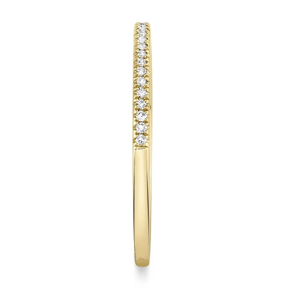 14K Yellow Gold Diamond Stackable Band
