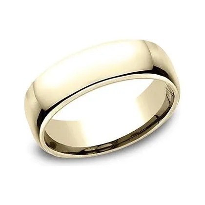 14K Yellow Gold Euro Wedding Band