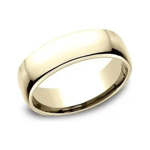 14K Yellow Gold Euro Wedding Band