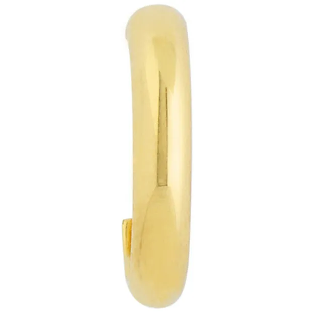 14K Yellow Gold Small J-Shape Huggie Earrings