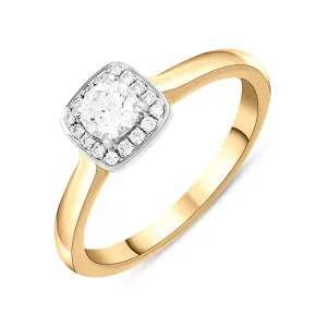 18ct Rose Gold 0.38ct Diamond Pave Cluster Ring