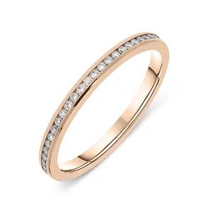 18ct Rose Gold Diamond Brilliant Cut Wedding Eternity Ring