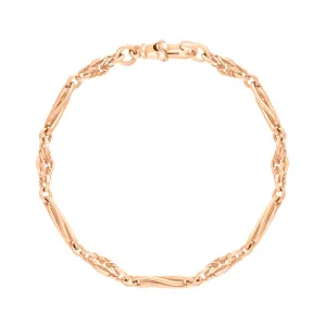 18ct Rose Gold Twist Byzantine Handmade Bracelet