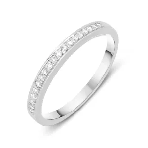 18ct White Gold 0.13ct Diamond Half Eternity Ring