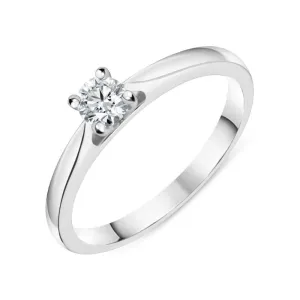 18ct White Gold 0.17ct Diamond Brilliant Cut Solitaire Ring