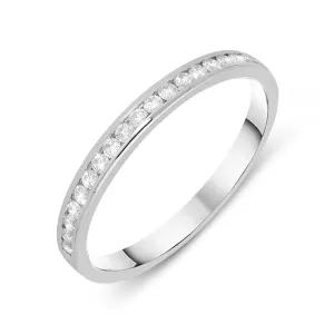 18ct White Gold 0.19ct Diamond Channel Set Half Eternity Ring
