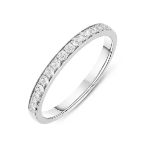18ct White Gold 0.20ct Diamond Brilliant Cut Wedding Half Eternity Ring