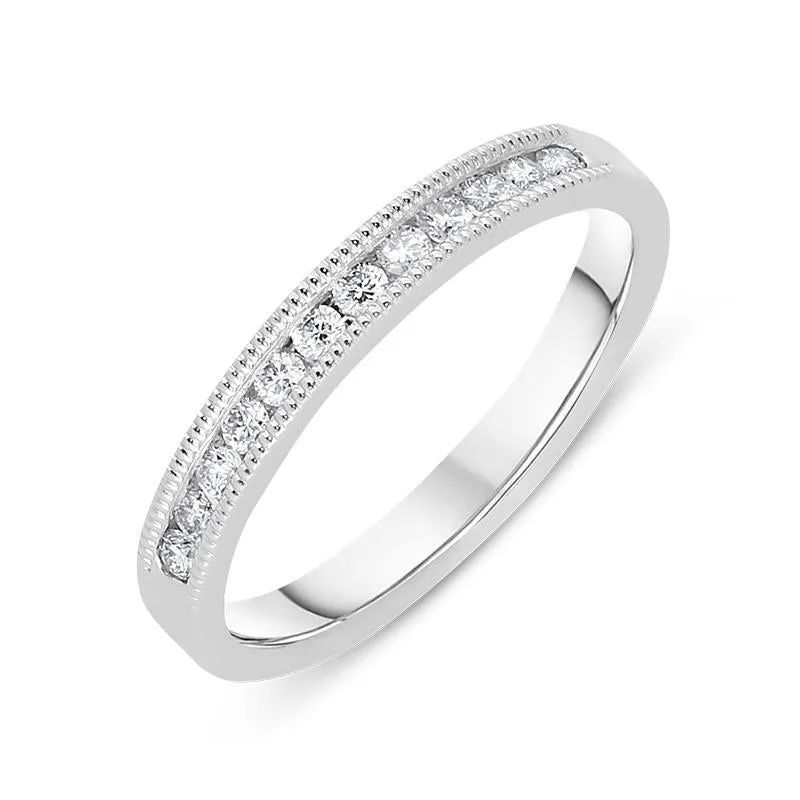 18ct White Gold 0.20ct Diamond Wedding Half Eternity Ring