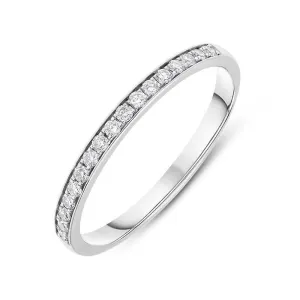 18ct White Gold 0.25ct Diamond Brilliant Cut Wedding Half Eternity Ring