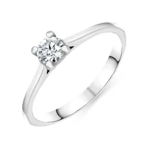 18ct White Gold 0.26ct Diamond Brilliant Cut Solitaire Ring