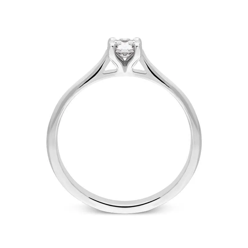 18ct White Gold 0.26ct Diamond Brilliant Cut Solitaire Ring
