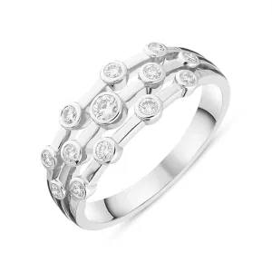 18ct White Gold 0.29ct Diamond Thirteen Stone Ring
