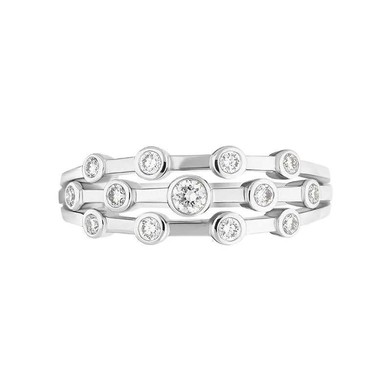 18ct White Gold 0.29ct Diamond Thirteen Stone Ring