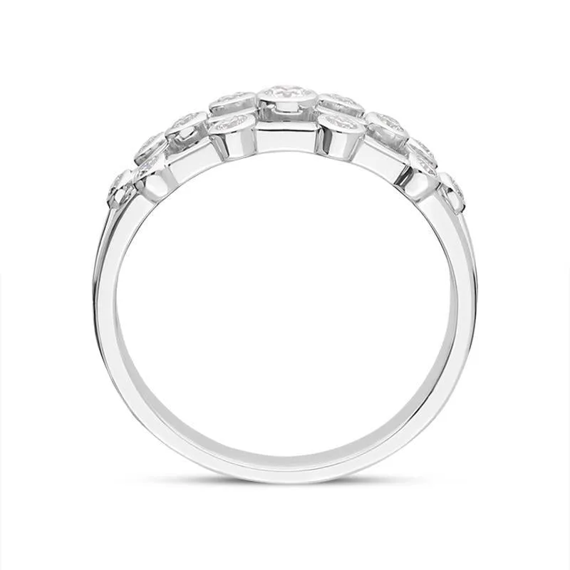 18ct White Gold 0.29ct Diamond Thirteen Stone Ring