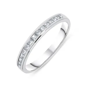 18ct White Gold 0.30ct Diamond Channel Set Half Eternity Ring