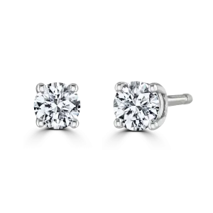 18ct White Gold 0.30ct Diamond Solitaire Stud Earrings