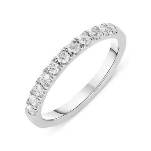 18ct White Gold 0.30ct Diamond Wedding Half Eternity Ring
