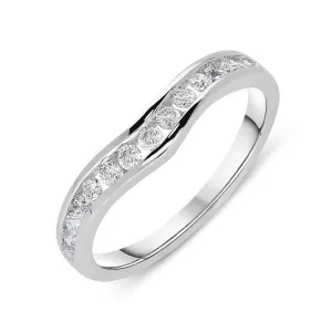 18ct White Gold 0.33ct Diamond Wedding Ring