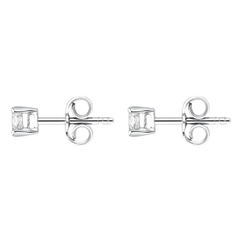 18ct White Gold 0.60ct Diamond Solitaire Stud Earrings