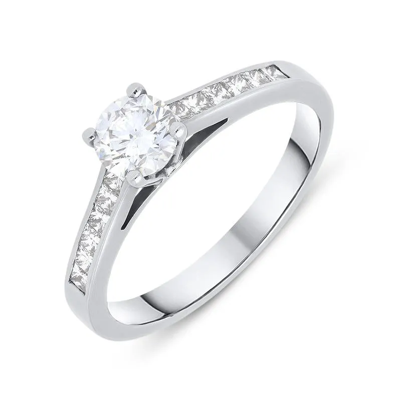 18ct White Gold 0.70ct Diamond Brilliant Cut Solitaire Ring