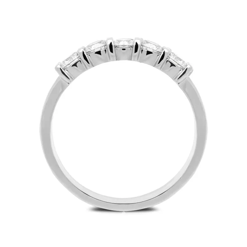 18ct White Gold 0.70ct Diamond Half Eternity Ring