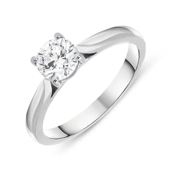 18ct White Gold 0.71ct Diamond Brilliant Cut Solitaire Ring