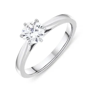 18ct White Gold 0.71ct Diamond Brilliant Cut Solitaire Ring