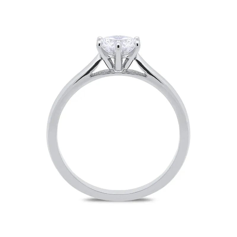 18ct White Gold 0.71ct Diamond Brilliant Cut Solitaire Ring