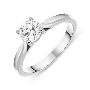 18ct White Gold 0.71ct Diamond Brilliant Cut Solitaire Ring