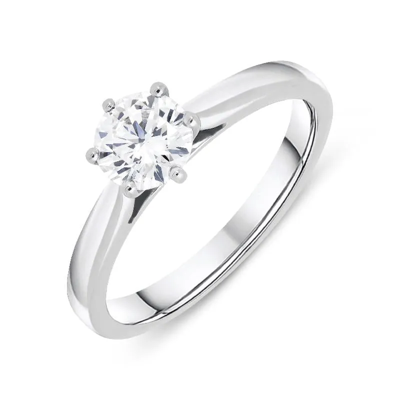 18ct White Gold 0.71ct Diamond Brilliant Cut Solitaire Ring