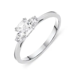 18ct White Gold 0.71ct Diamond Trilogy Ring