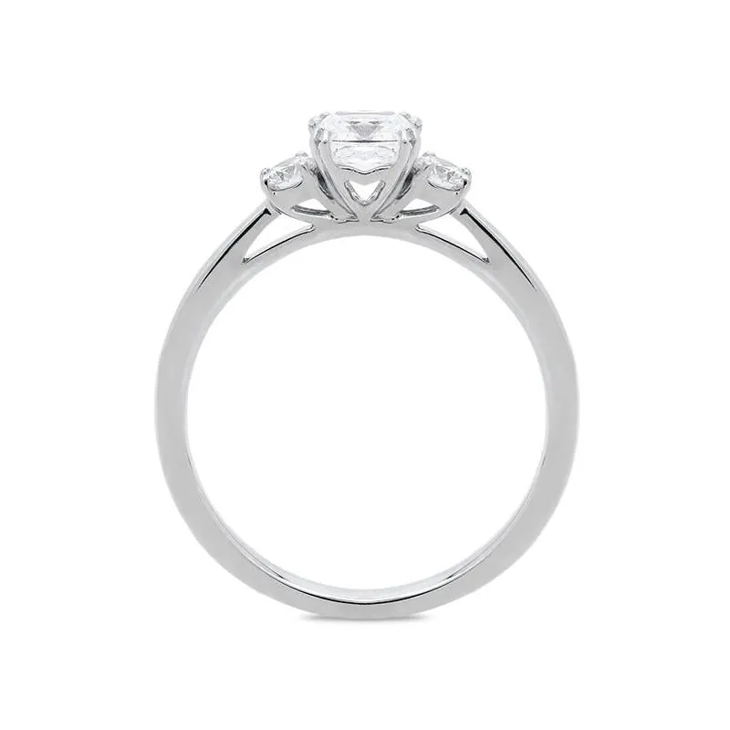 18ct White Gold 0.71ct Diamond Trilogy Ring