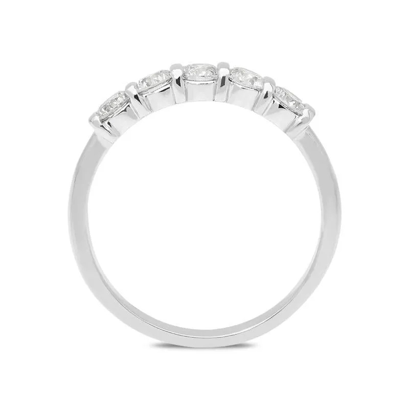 18ct White Gold 0.73ct Diamond Wedding Half Eternity Ring