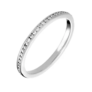 18ct White Gold Diamond Channel Set Wedding Full Eternity Ring