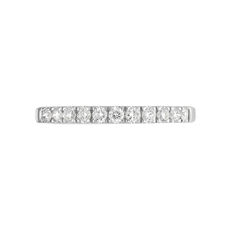 18ct White Gold Diamond Eleven Stone Half Eternity Ring