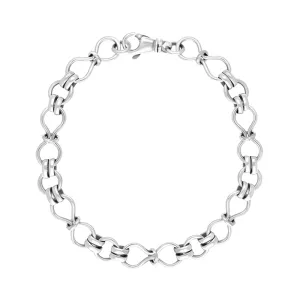 18ct White Gold Figure of Eight Bracelet