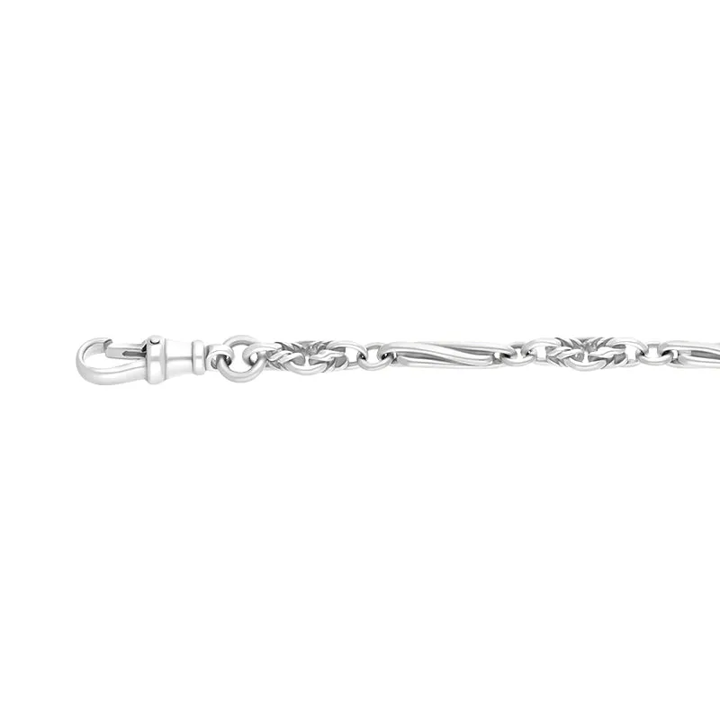 18ct White Gold Twist Byzantine Handmade Bracelet