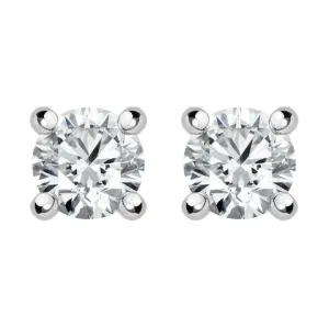 18ct White Yellow Gold 0.50ct Diamond Solitaire Stud Earrings
