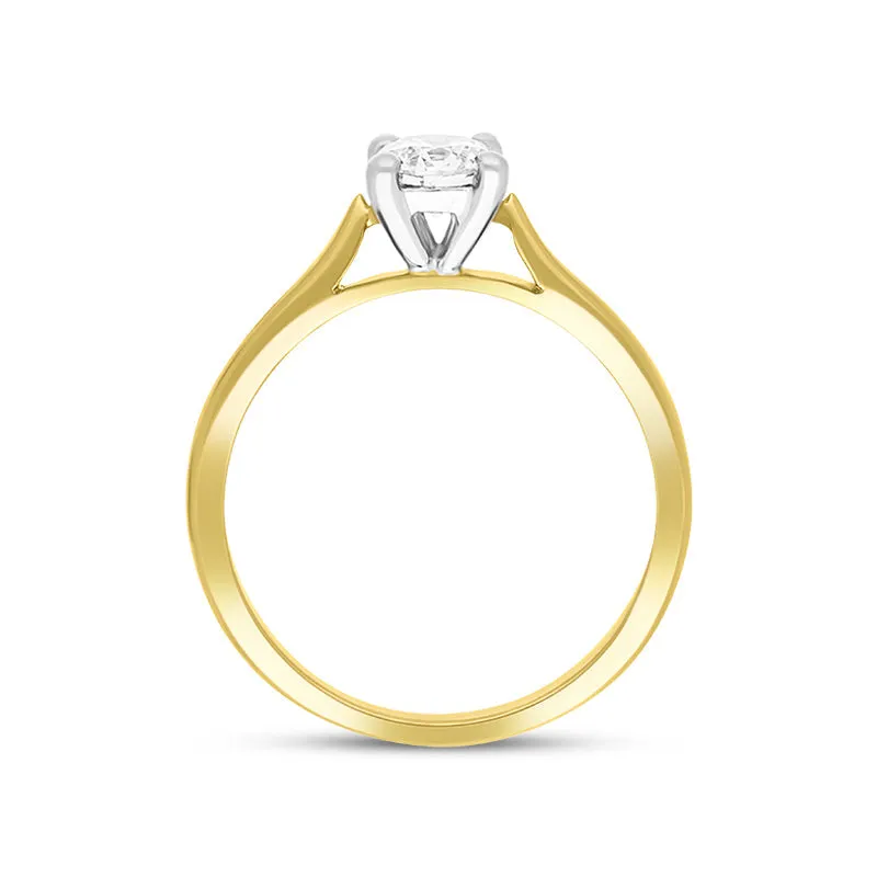 18ct Yellow Gold 0.20ct Diamond Brilliant Cut Solitaire Ring
