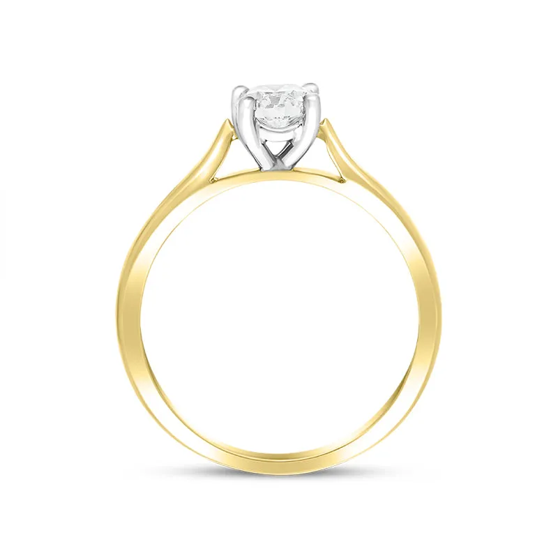 18ct Yellow Gold 0.25ct Diamond Brilliant Cut Solitaire Ring