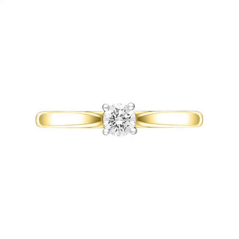 18ct Yellow Gold 0.25ct Diamond Brilliant Cut Solitaire Ring