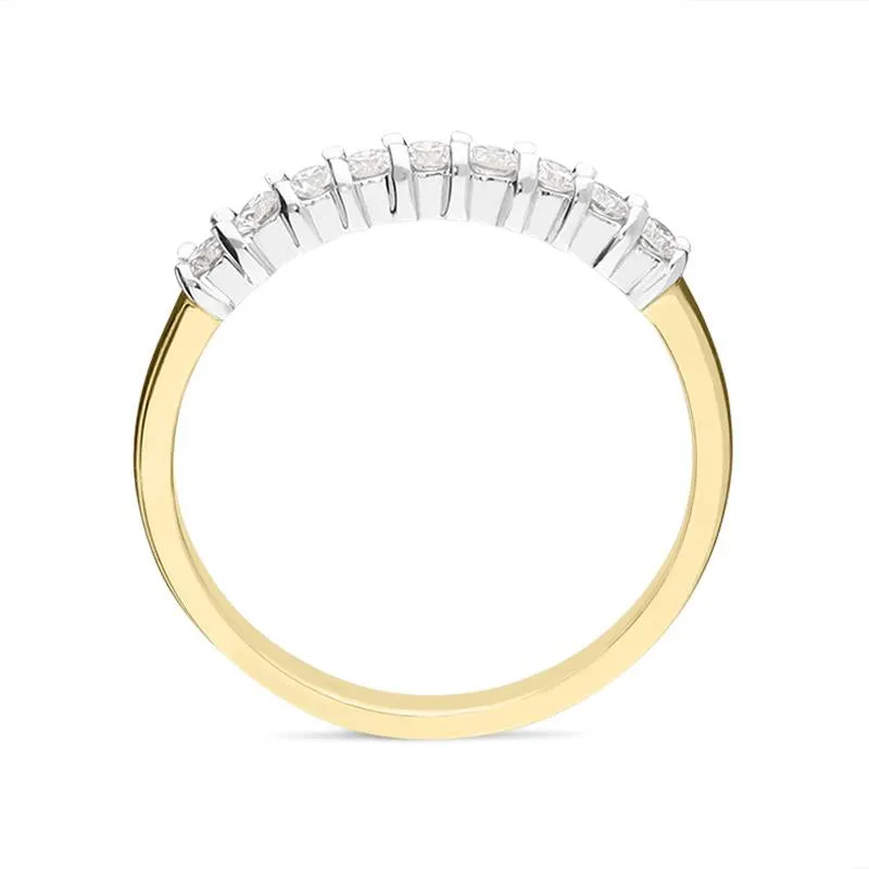 18ct Yellow Gold 0.25ct Diamond Claw Set Wedding Eternity Ring