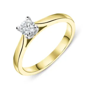 18ct Yellow Gold 0.25ct Diamond Solitaire Ring